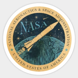 Vintage NASA Seal 2 by © Buck Tee Originals Sticker